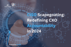 Illustration from the DigitalXForce article "CISO Scapegoating: Redefining CXO Accountability in 2024"