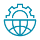 This icon shows a globe with a gear.