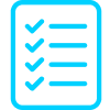 This icon shows a checklist.
